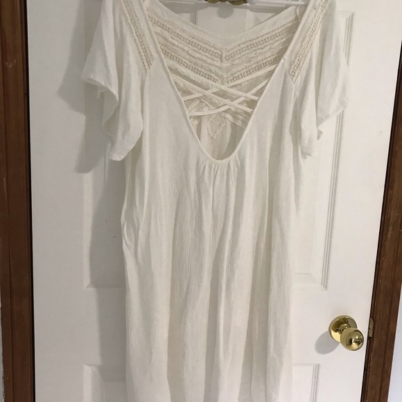 Amuse Flowy White Midi Boho Top - Picture 5 of 9